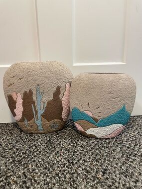 Vintage Textured Boho Desert Western Vases